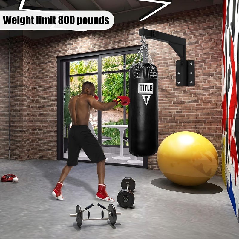 VIVIZEN Adjustable Heavy Duty Bag Hanger,Wall Mount Punching Bag Hanger,Thickened Steel Plate and Stainless Steel kit for Home Gym Indoor Outdoor (Supports up to 900Ib) - Image 5